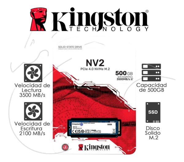 Disco Sólido Interno Kingston Snv2s 500g 500gb Negro - Imagen 7